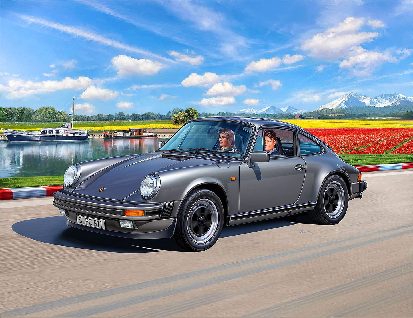Revell 07688 Porsche 911 G Model Coupé, model auto de construit 1:24, 17,9 cm, kit de modelare pentru începători, de vopsit.