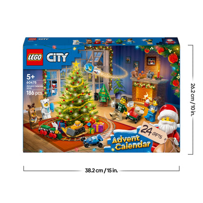 LEGO 60475 City Calendar Advent 2025, 24 surprize, 5+ ani