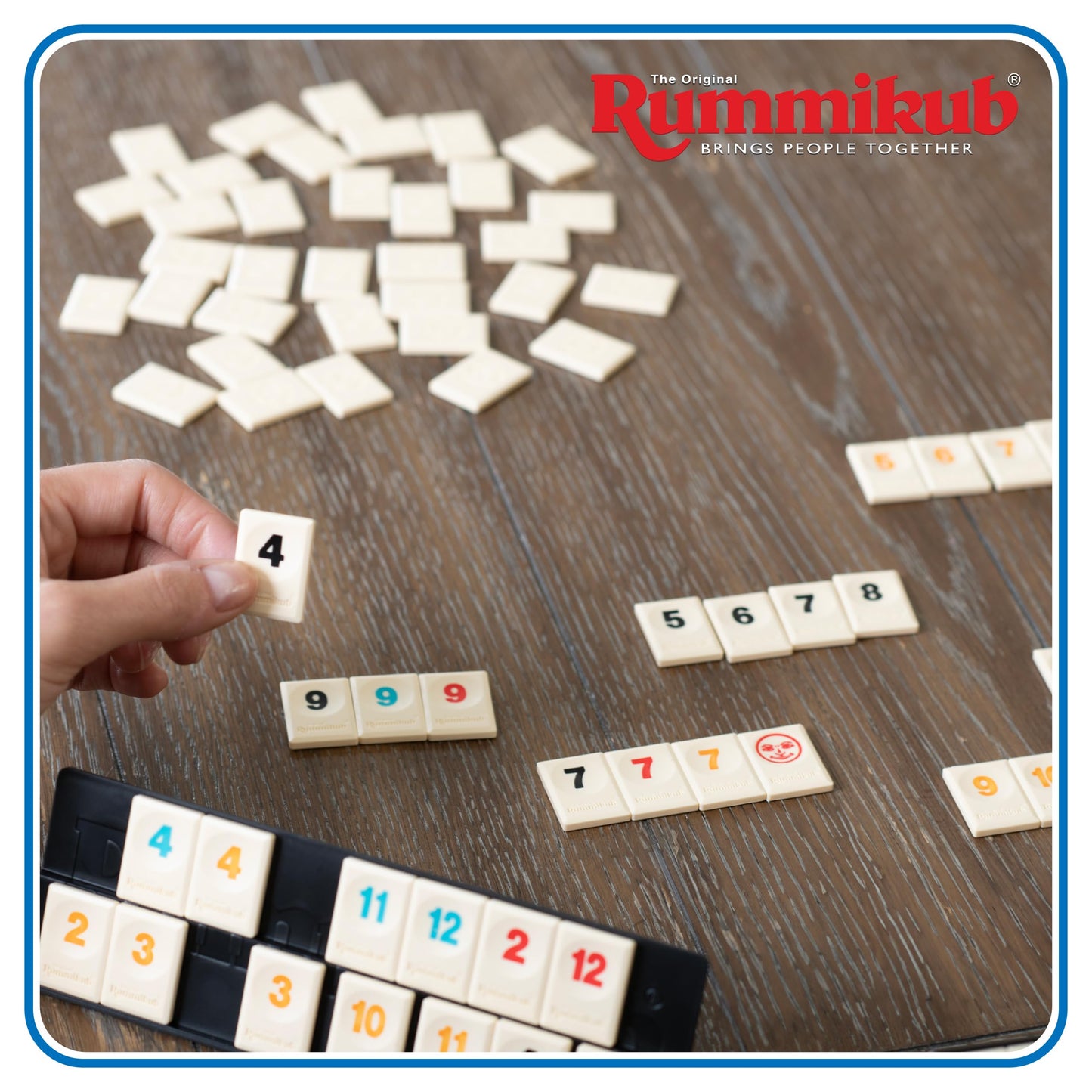 Rummikub Compact - Joc de călătorie, pentru 2-4 jucători, vârsta 6+