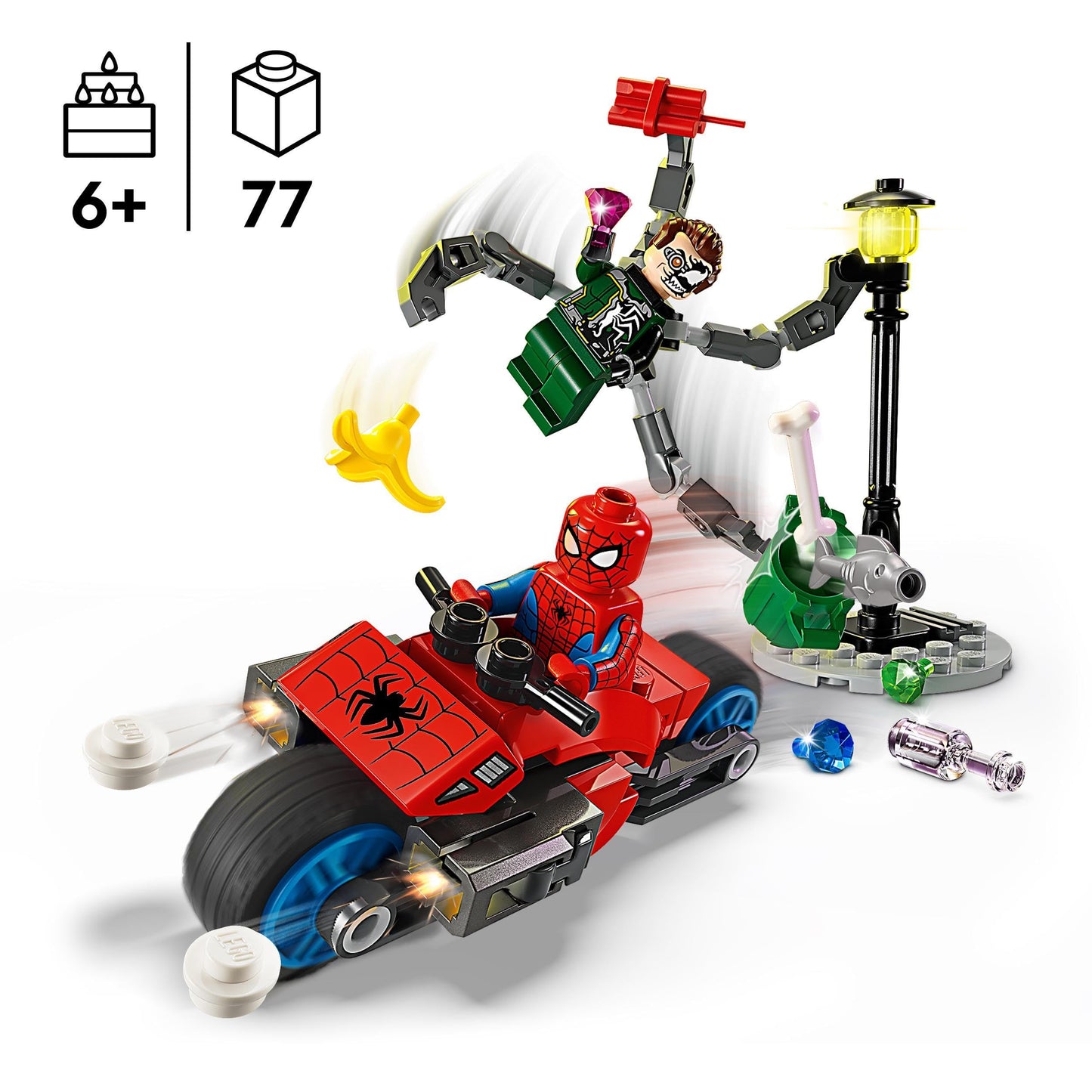 LEGO Marvel 76275 Spider-Man vs Doc Ock, 77 piese