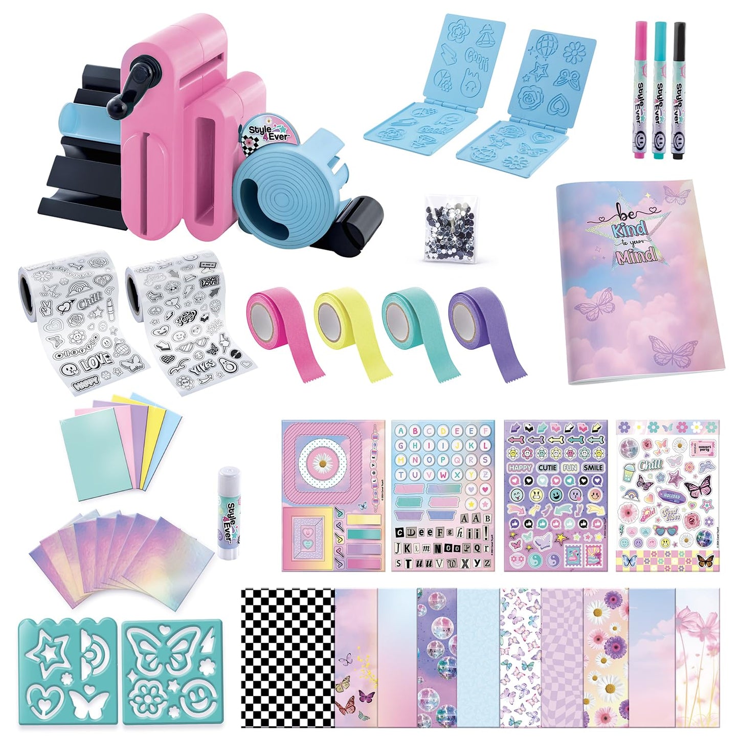 Canal Toys Style 4 Ever Set de scrapbooking 3-în-1 150+ elemente creative de la 6 ani