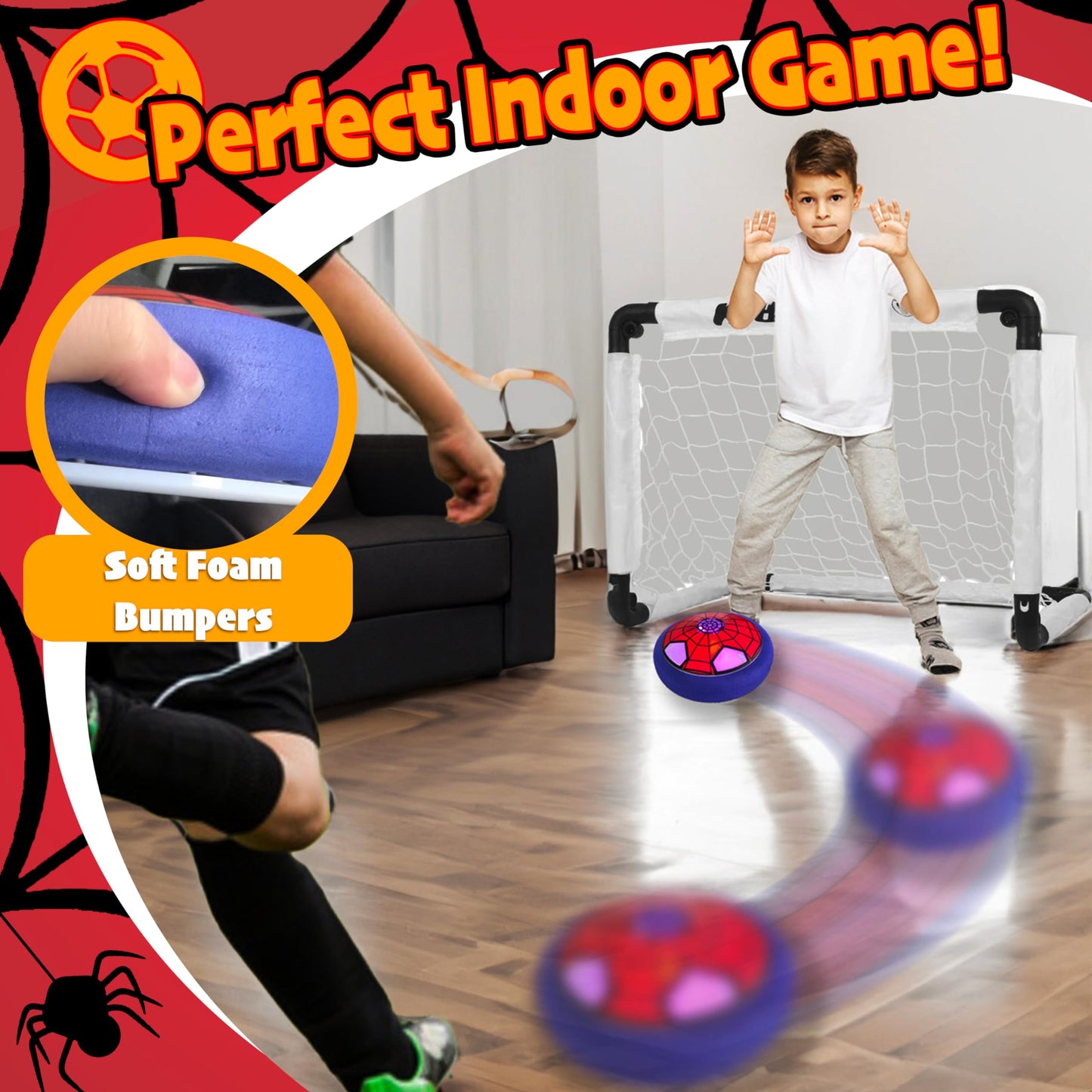Glückpa Minge hover fotbal cu LED, 3-10 ani