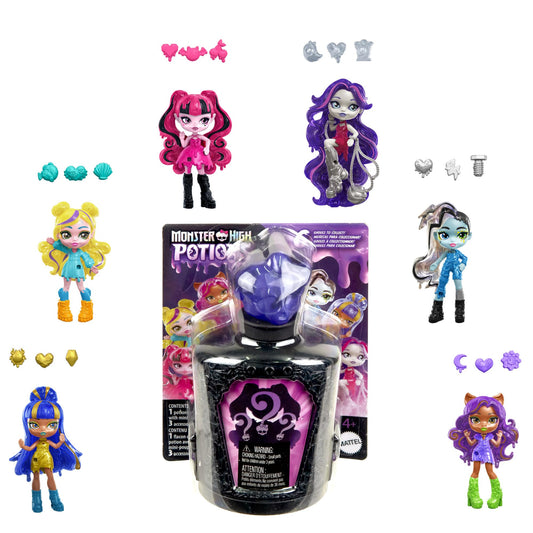 Monster High HYB10 Mini-papusi Potiuni Magice, 7 cm