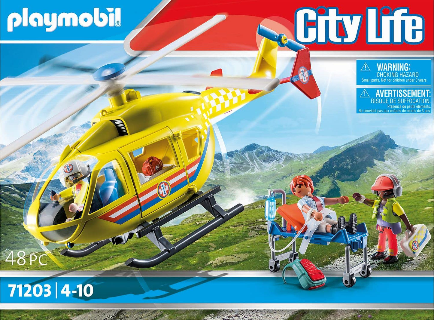 Playmobil City Life 71203 Elicopter de salvare, 4+ ani