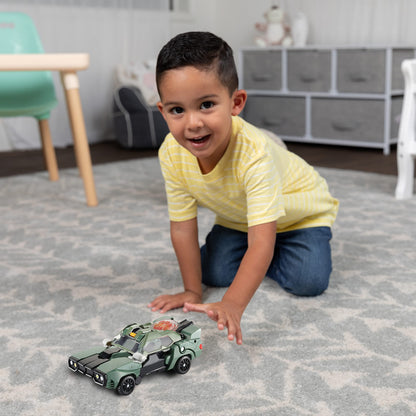 VTech Switch and Go Dinos Launcher T-Rex – Dino-Auto Transformer 2-in-1 cu efecte sonore și luminoase – Cu dispozitiv de lansare – Pentru copii 3-8 ani, verde