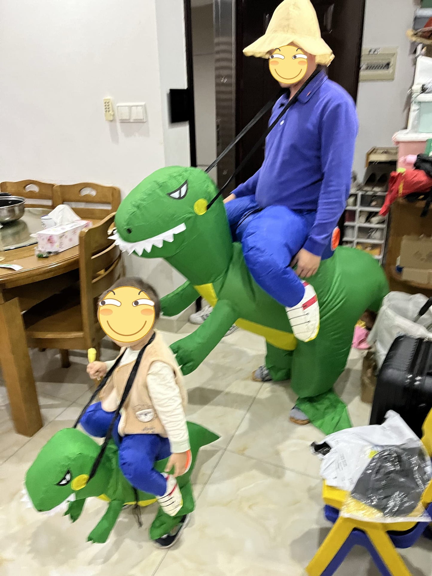FXICH Costum gonflabil Dinozaur adulți, 150-190cm