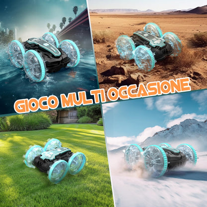 Mașină cu telecomanda Korffe, 4WD Offroad, Rotire 360°, 2,4 GHz, Auto Stunt Rezistent la Apă, Jucărie pentru Copii 8-12 Ani, Cadou de Naștere sau Crăciun pentru Băieți și Fete.