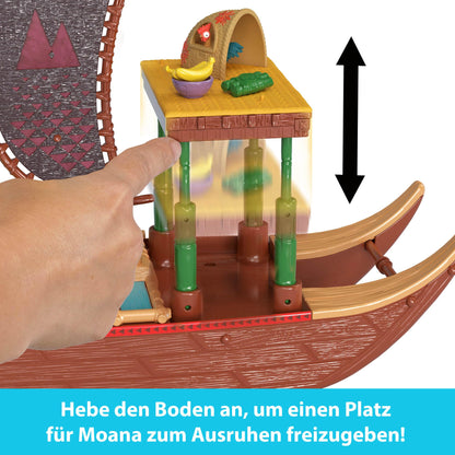 Mattel JBT78 Disney Vaiana 2 Canoe de aventură, 3+ ani