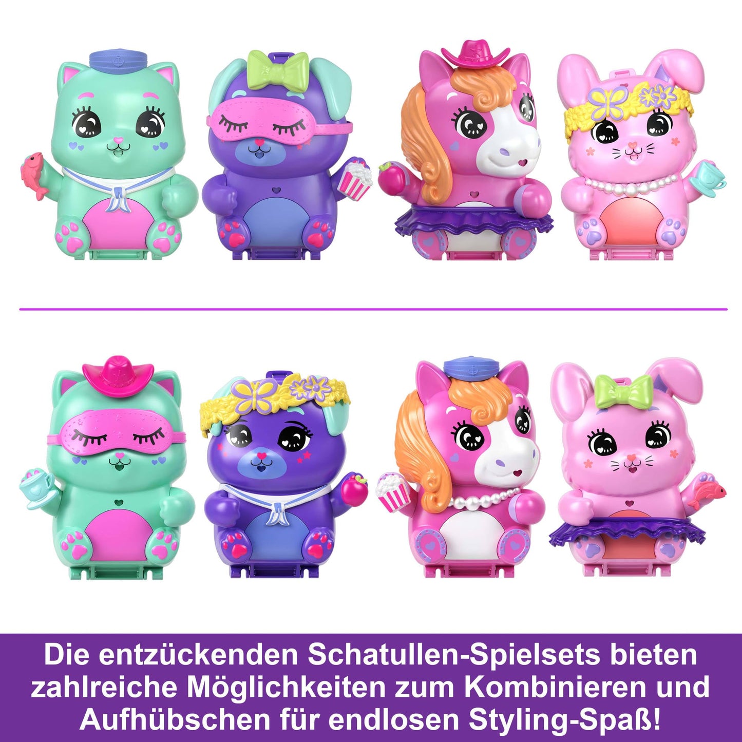 Polly Pocket Cutie portabilă Pony Rodeo, 1 păpușă