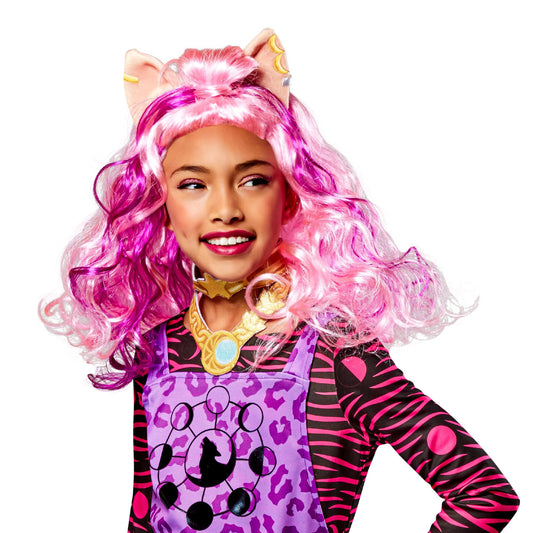 Pălărie Rubies Clawdeen pentru fetițe, mărime Standard. Oficial Monster High, pentru Carnaval, Crăciun, Zile de naștere, Petreceri și Halloween.