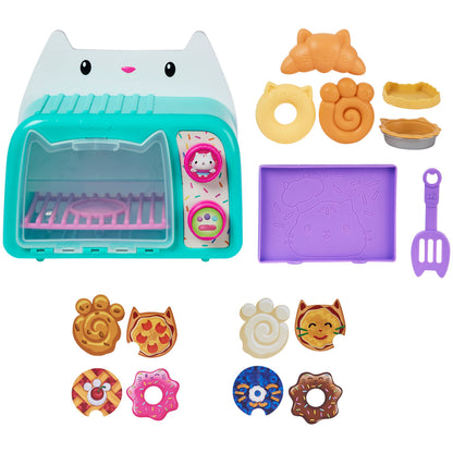 Gabby's Dollhouse, Cakey’s Ofen - Jucărie de rol cu efecte de lumină și sunet, accesorii pentru bucătării de jucărie și alimente, potrivită pentru copii de la 3 ani.