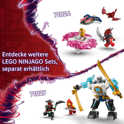 LEGO NINJAGO Spinner Spinjitzu al lui Kai - Jucărie Ninja cu 2 Minifiguri - Set de joacă mic pentru copii - Cadou pentru băieți și fete de la 6 ani 71823