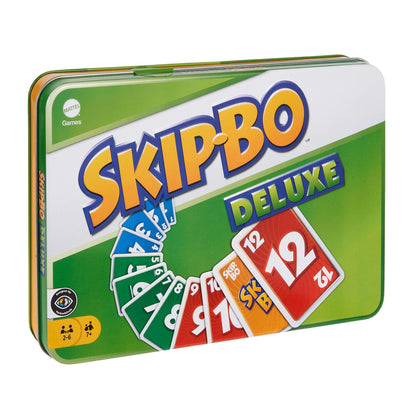 Mattel Games Skip-Bo Deluxe Joc de cărți, 7+ ani