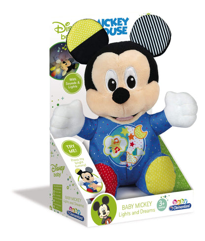 Clementoni Mickey Mouse Pluș interactiv lumini și sunete, 3+ luni