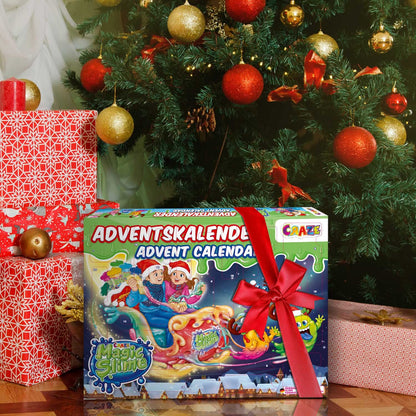 CRAZE MAGIE SLIME CALENDAR DE ADVENT pentru copii - Calendar de Crăciun cu slime pentru fete și băieți, calendar de jucării cu slime pentru copii