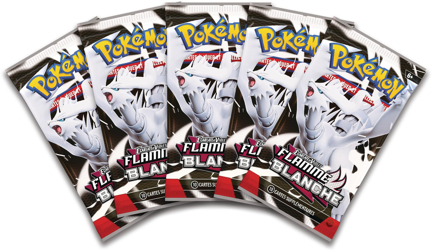 Pokémon TCG Album Scarlet & Violet Flacăra Albă, 5 booster