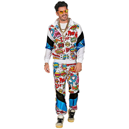 W WIDMANN MILANO Fashion de Petrecere - Costum Anii '80, Jogging, Stil Retro, Pop Art, Comic