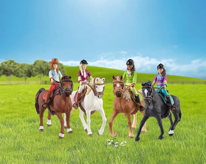 Set de joacă Schleich 72221 HORSE CLUB - Ausritt, 40 piese, pentru copii de la 5 ani, exclusiv pe Amazon