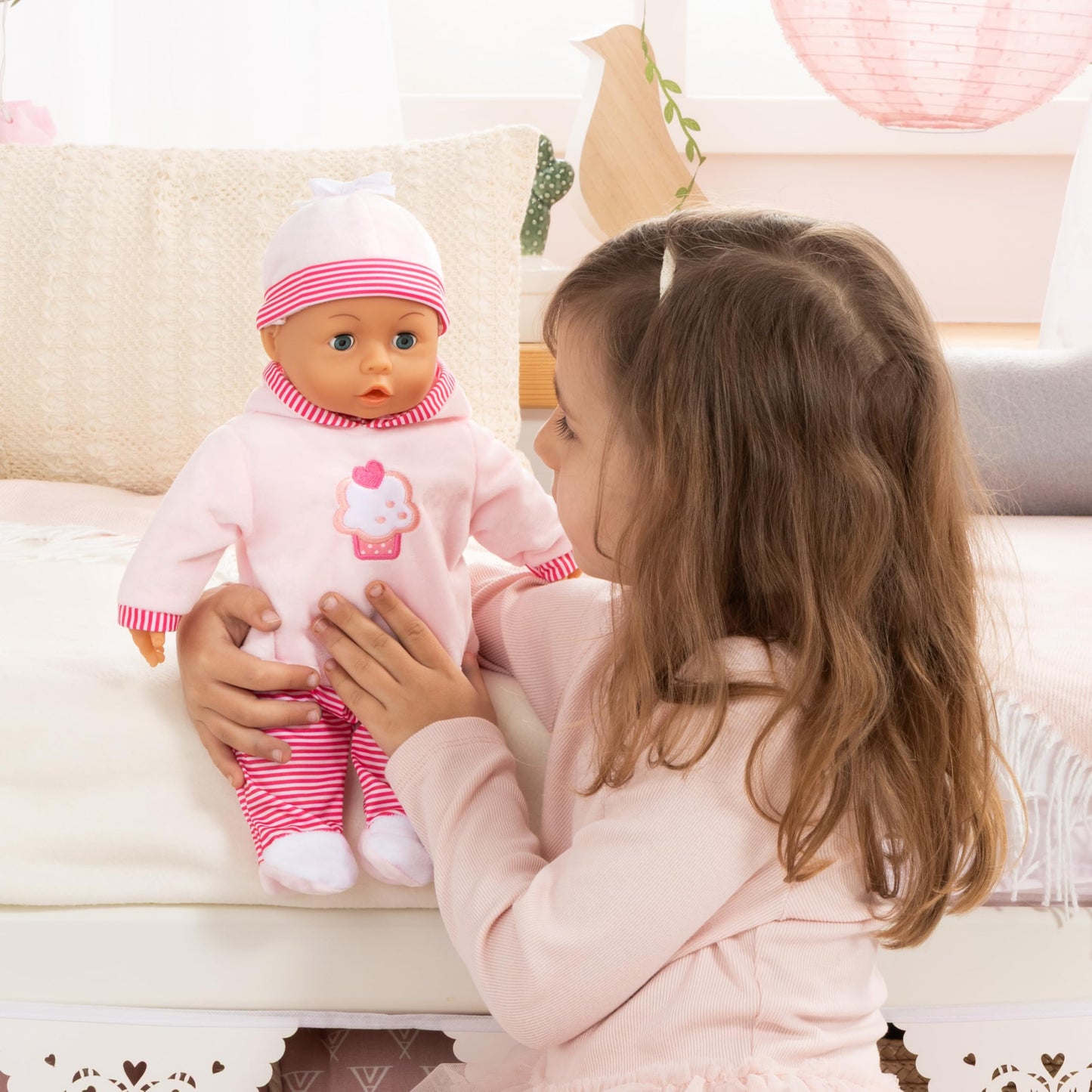 Bayer Design Păpușă Bebe 38 cm, 24 sunete