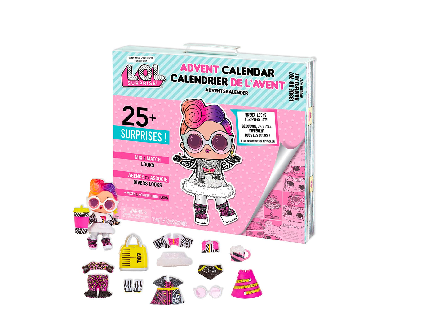 L.O.L. Surprise! Calendar Advent, 25+ surprize, 4+ ani