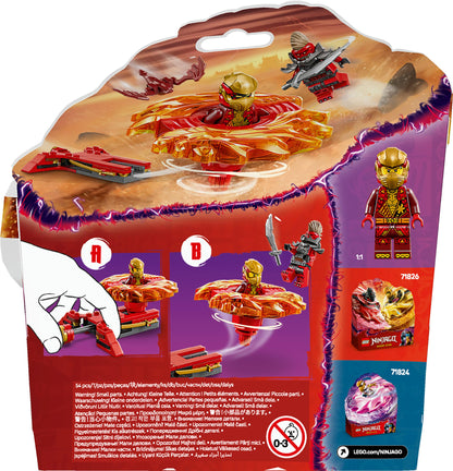 LEGO NINJAGO Spinner Spinjitzu al lui Kai - Jucărie Ninja cu 2 Minifiguri - Set de joacă mic pentru copii - Cadou pentru băieți și fete de la 6 ani 71823