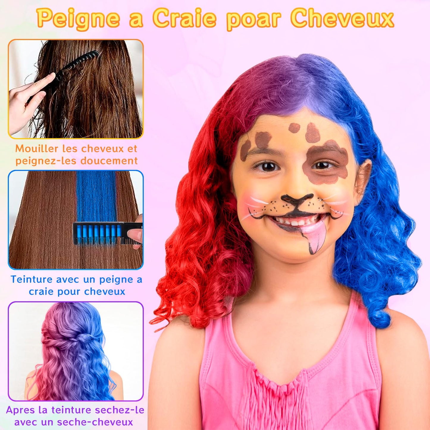 DONGQI Set machiaj față copii, 20 culori