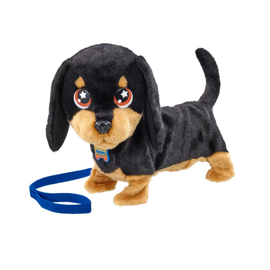 ANIMAGIC Waggles - Peluche Interactiv Câine Dachshund pentru Copii de la 2 Ani - Jucărie Electronică cu Sunet și Mișcare - Ladă și Mână Coada - Adorabil și Distractiv