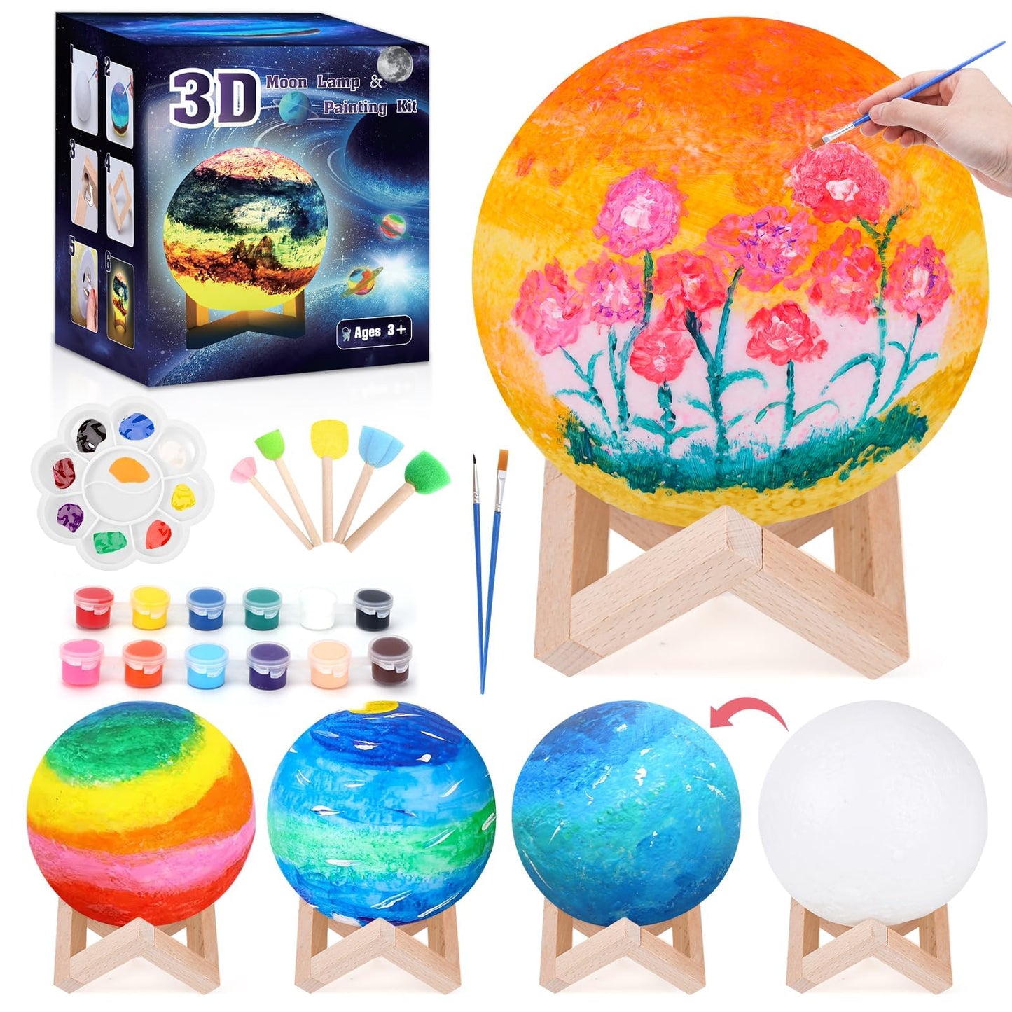 Celecstan Set bricolaj Lampă Lună DIY, 5+ ani