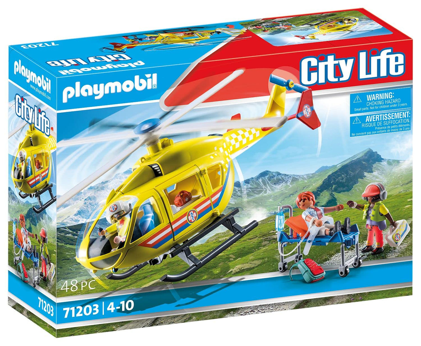 Playmobil City Life 71203 Elicopter de salvare, 4+ ani