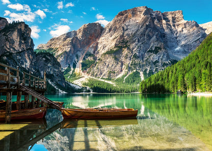 Puzzle Ravensburger 12000363 - Pragser Wildsee, Dolomiți - 1000 piese, peisaj natural