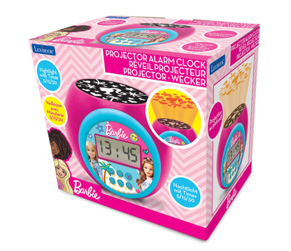 Ceas deșteptător Lexibook Barbie cu funcție de snooze, lumină de noapte cu timer, ecran LCD, funcționare pe baterii, RL977BB