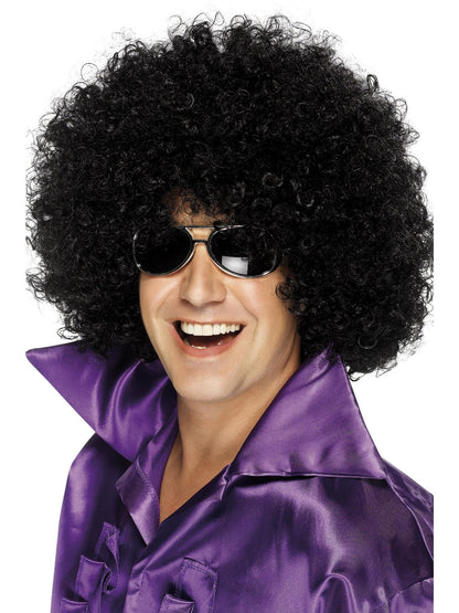 Smiffys Perucă Afro, Super mare, Negru Halloween