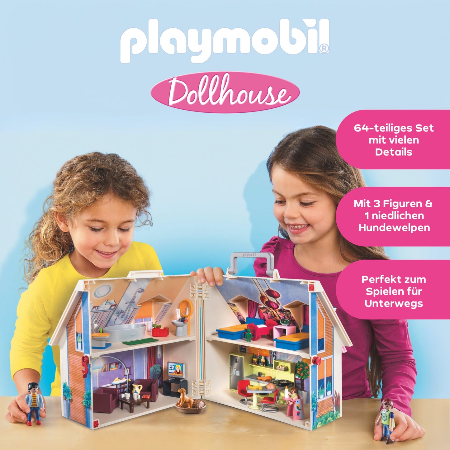 PLAYMOBIL 70985 Casa de papusi portabila, 4+ ani