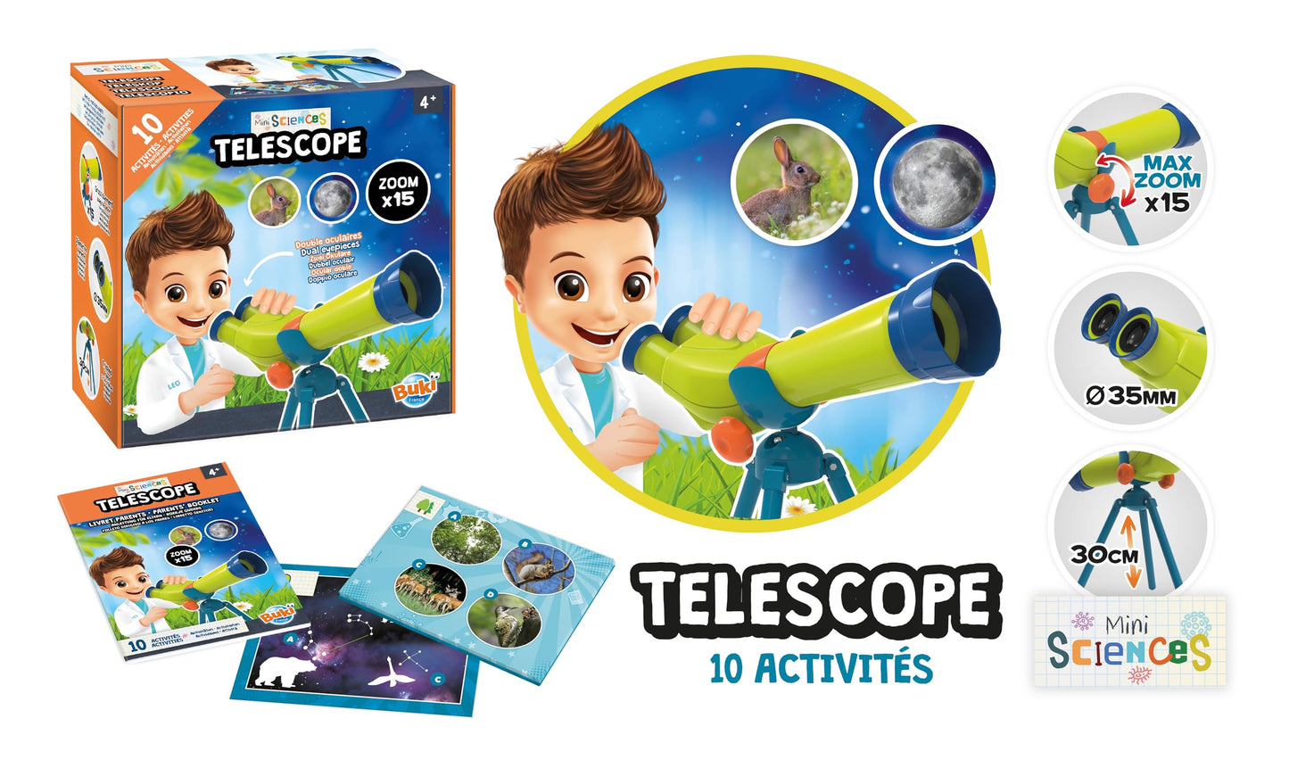 BUKI 9004 Mini Wissenschaften Set de explorare cu telescop 4+ ani