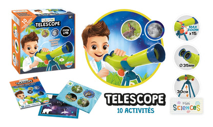 BUKI 9004 Mini Wissenschaften Set de explorare cu telescop 4+ ani