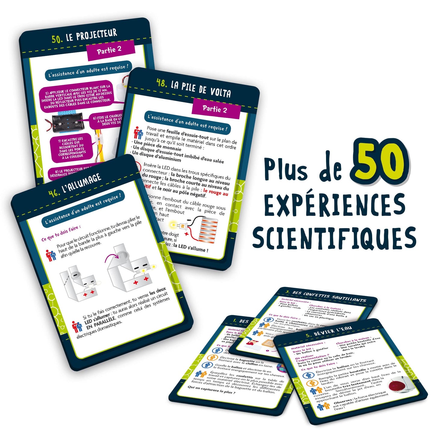 Lisciani – I'm A Genius Elektrizitate – Peste 50 de experimente științifice despre electricitate – Kit științific – Joc educativ pentru copii de 7-12 ani