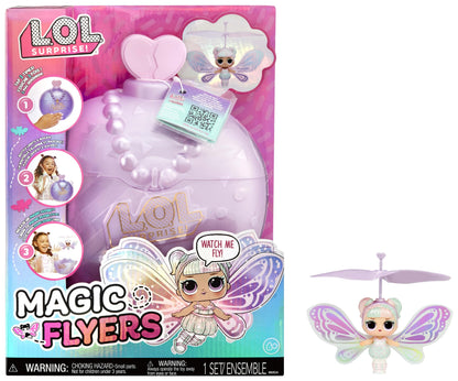 L.O.L. Surprise! Magic Flyers - Sweetie Fly - Păpușa zburătoare cu control manual – colecționabilă cu unboxing în sticlă tactilă - ideală pentru fetițe de 6 ani
