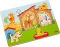 HABA 303179 Puzzle sonor Ferma, 6 piese, 2+ ani