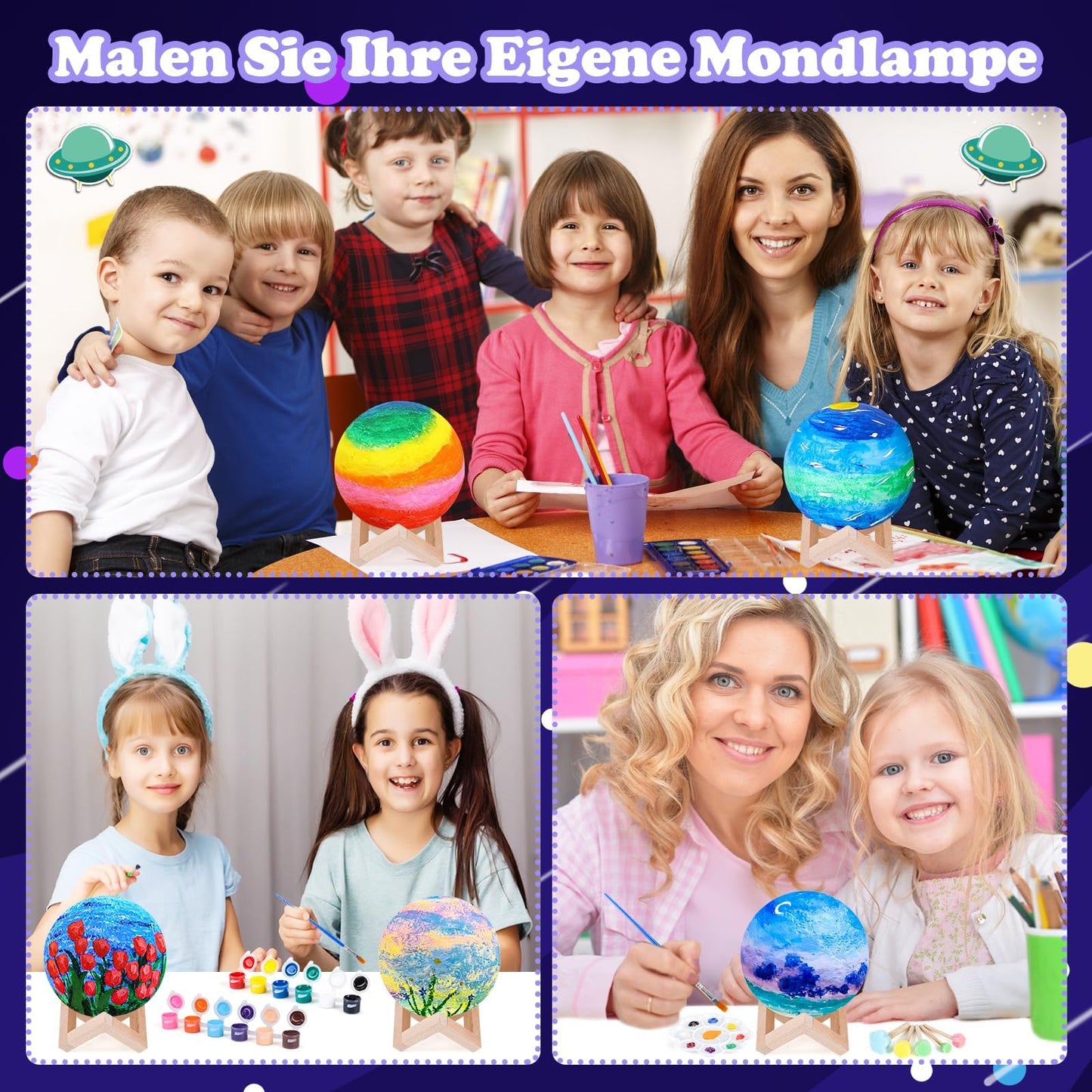 Celecstan Set bricolaj Lampă Lună DIY, 5+ ani