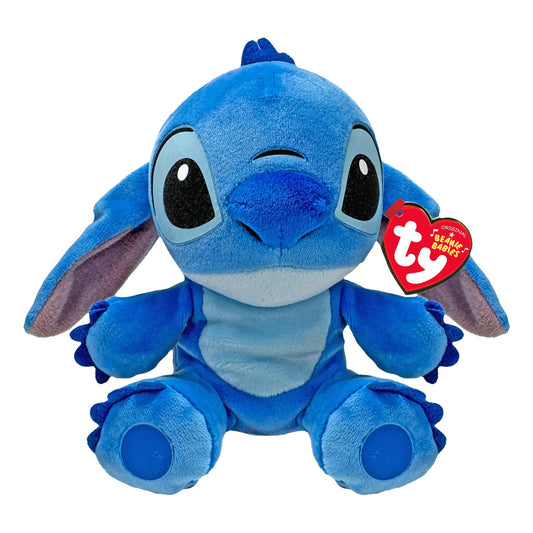 TY Disney Beanies Stitch Jucărie de pluș moale pentru copii și bebeluși - Pluș colecționabil pufos, albastru