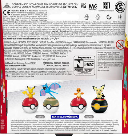 Set de Acțiune MEGA Pokémon - 2 Figurine Pokéball, Bisasam și Enton, 63 Piese, pentru Copii, HXP14