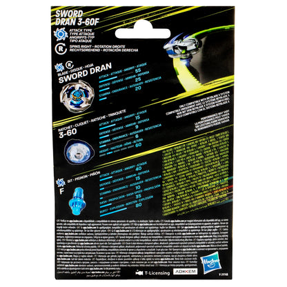 Set Beyblade X Sword Dran 3-60F - Pachet Start cu Lansator