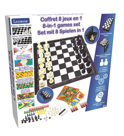 Lexibook JGM800 Set 8 jocuri de masa magnetice