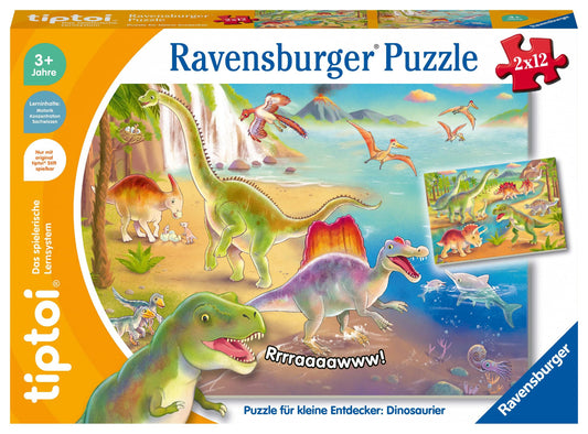 Ravensburger tiptoi 00198 Puzzle Dinozauri, 3+ ani