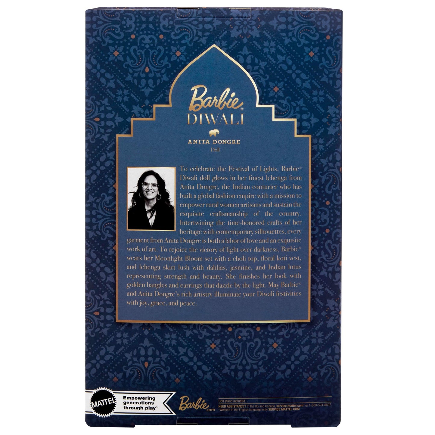Barbie HRM91 Păpușă Diwali cu Rochie Anita Dongre Festivalul Luminilor