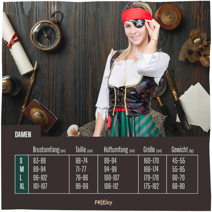 Festicy Costum Pirat Femei Set Complet, Marime M