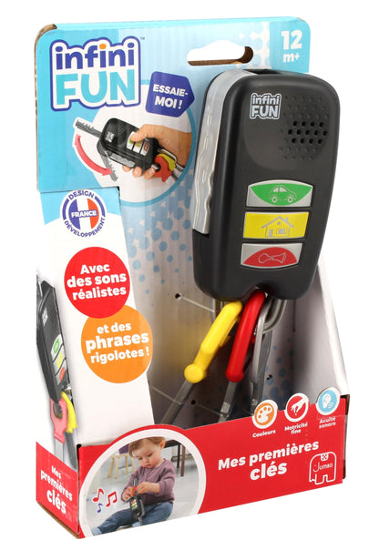 Infini Fun - Cheie masina jucarie - Jucărie de imitație electronică educativă pentru bebeluși și copii de la 12 luni