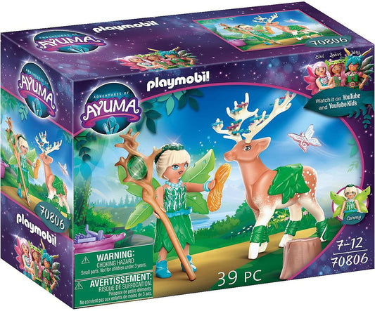 PLAYMOBIL Adventures of Ayuma Set de figurină Zână din Pădure cu animal sufletesc 7+ ani