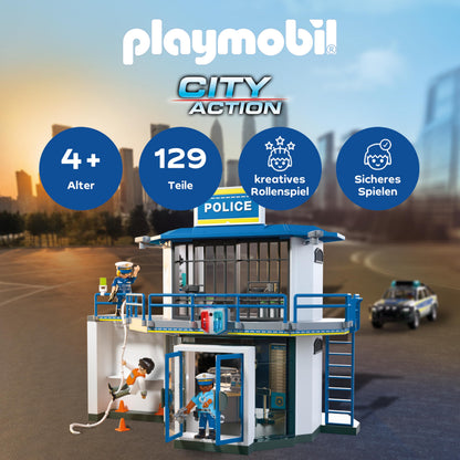 Playmobil 71874 Secție Poliție cu cameră interogare, 4+