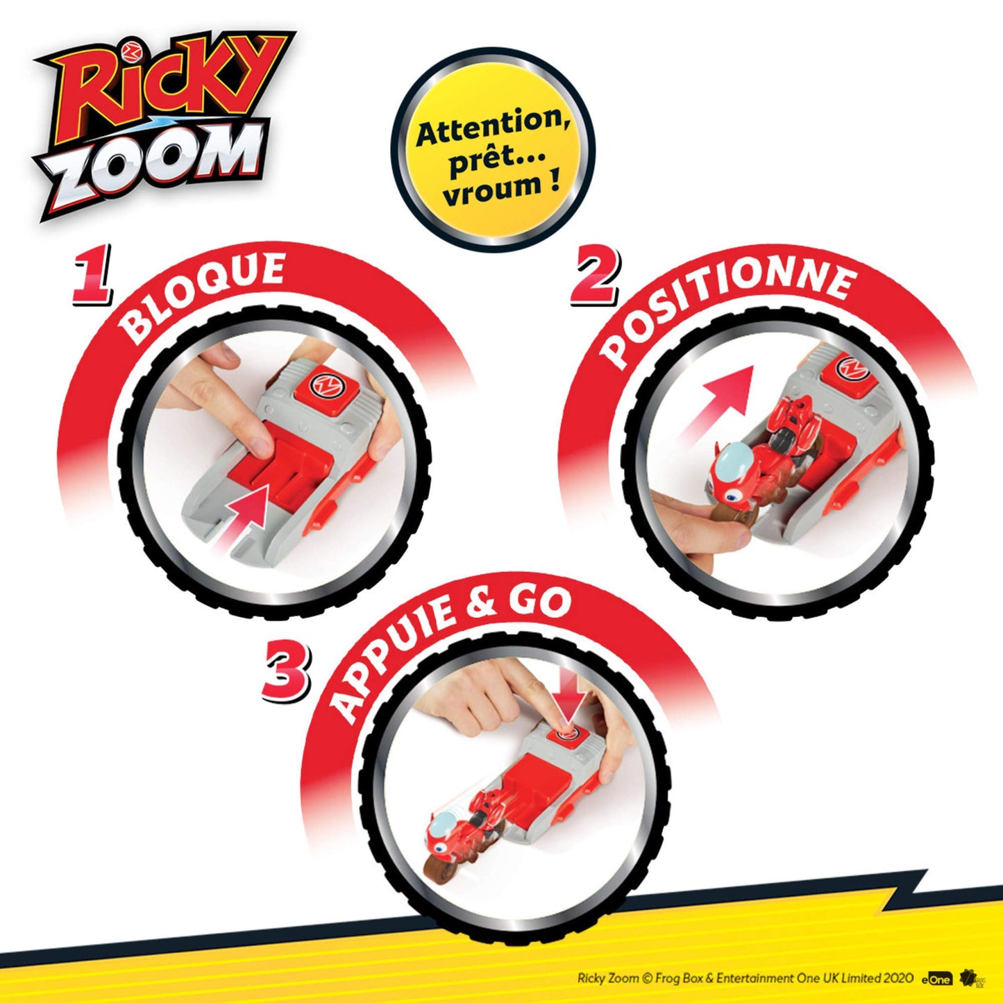Ricky Zoom Launch & Go Motocicletă cu Figurină